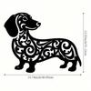 Black Iron Dachshund Dog Metal Wall Art Modern Home Outdoor Decor Living Room Bedroom Garden Gift Dog Lovers