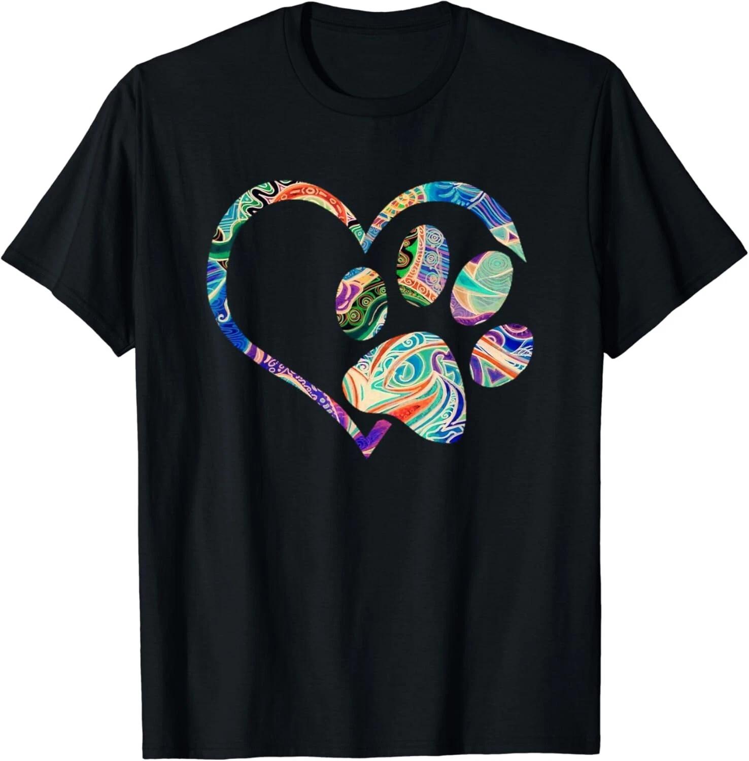 Animal Rescue Shirt Dog Paw Print Tie Dye Rainbow Dog Love Gift T-Shirt 4XL