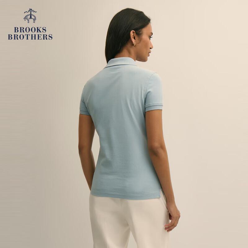 

Женская хлопковая футболка-поло с вышитым логотипом Brooks Brothers L