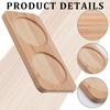 GORGECRAFT Bamboo Salt & Pepper Mill Tray Holder for 2 Mills, Kitchen Storage, Home Decor, Multi-functional, Easy to Maintain, Burlywood,