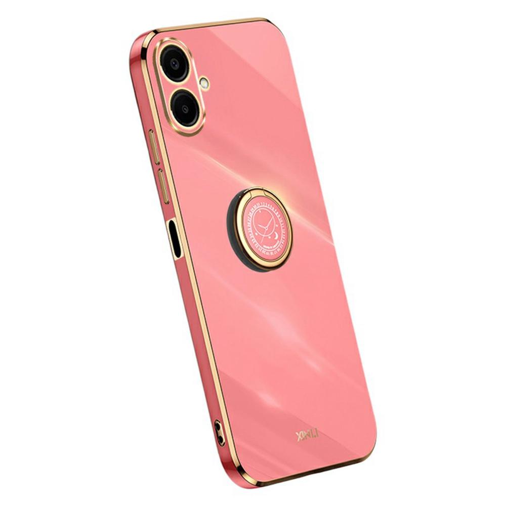 XINLI For Samsung Galaxy A07 5G/A07 4G Case Ring Kickstand Electroplating TPU Phone Cover