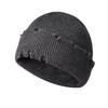 Winter new old broken knitted hat men's and women's dome neutral versatile beggar hat to keep warm wool