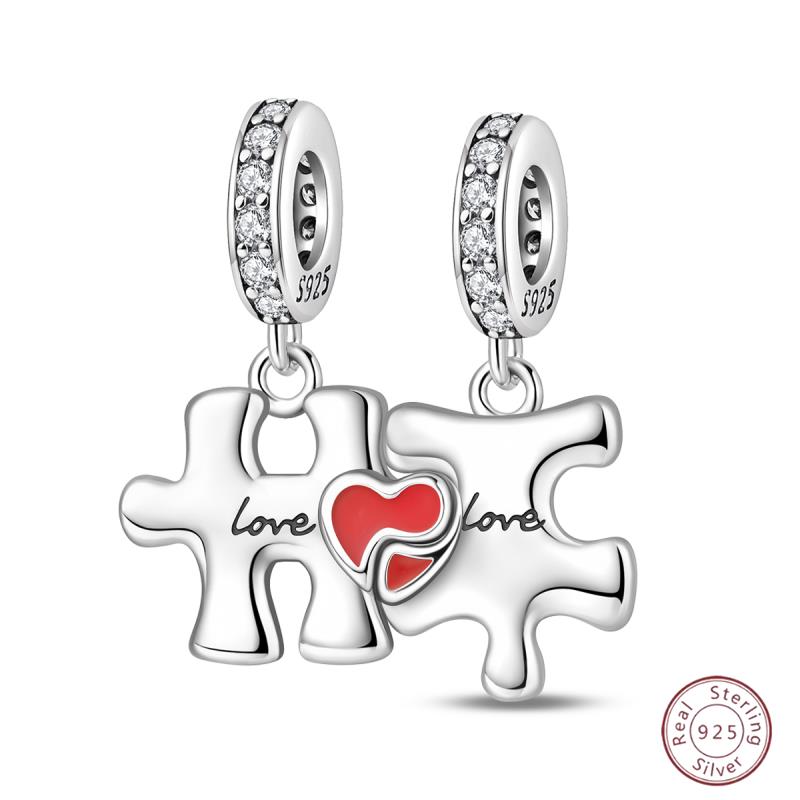 New Original Charm Bead Pendants Copper Crown Strawberry Perfume Gold Bow Fit Bracelet Necklace Women Jewelry