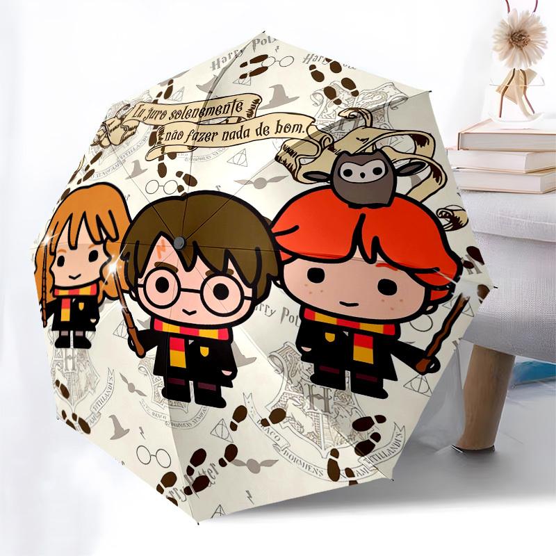 1pc Harry Potter Friendship Umbrella with Plastic Handle,Cartoon Pattern,Suitable for All Seasons Multi-functional Umbrella383