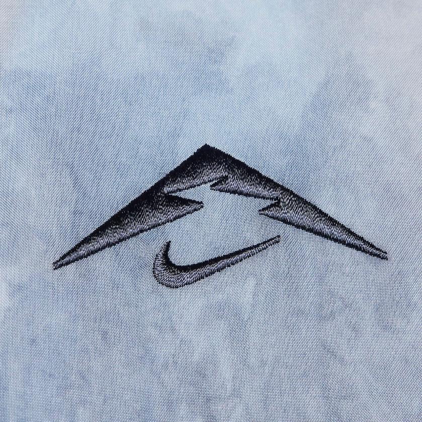 Nike Trail Logo Embroidered Tie-Dye Printed Hooded Casual Jacket Women Jackets Light-Armor-Blue FN6853-440