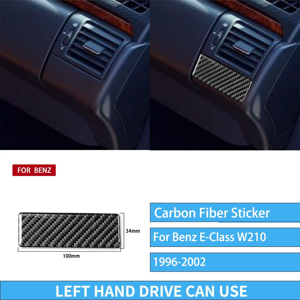 Carbon Fiber Car Interior Accessories Center Console Dashboard Gear Full Set Tuning Stickers For Mercedes W210 E Class 1996-2002