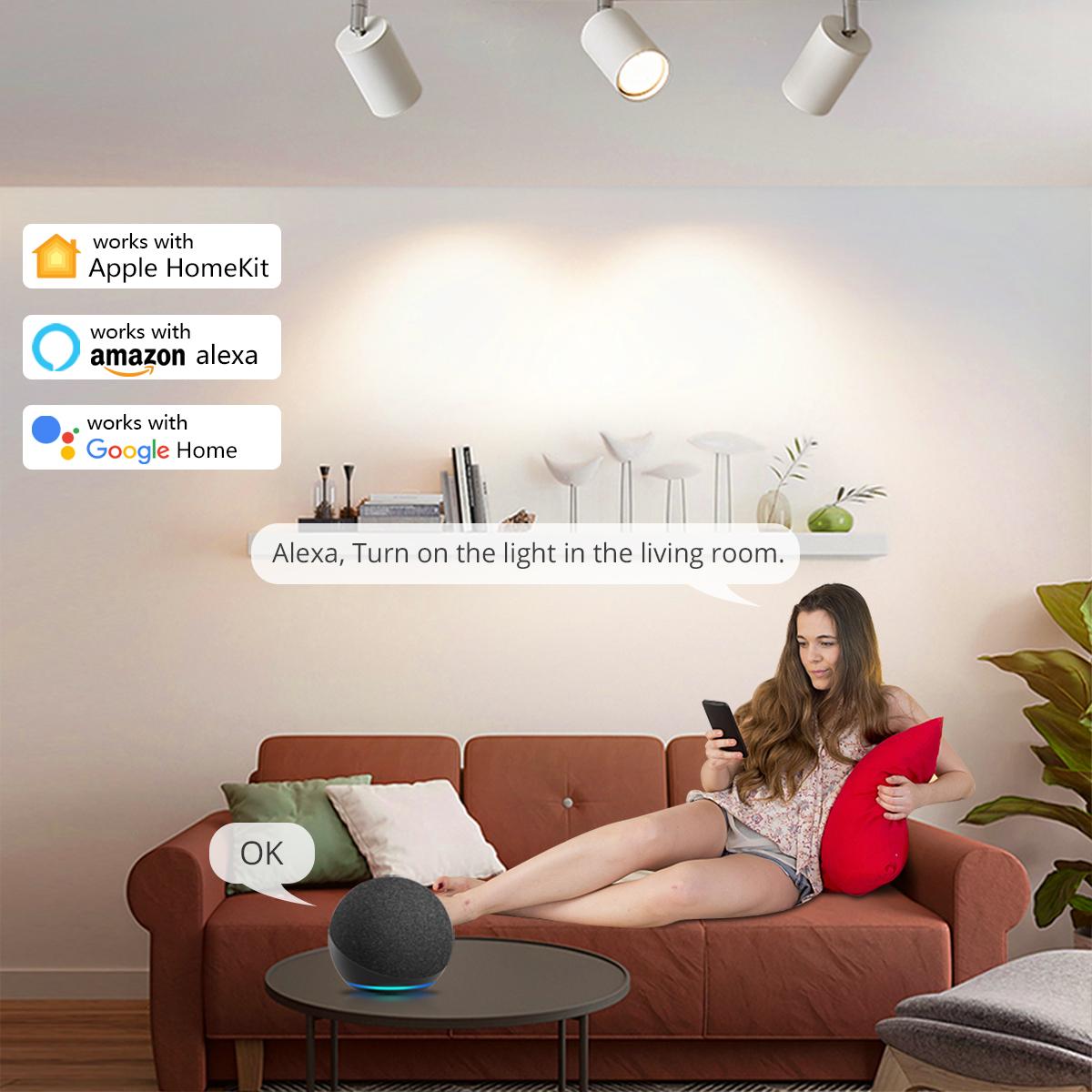 GU10 WIFI Умные светодиодные лампы RGB с регулируемой яркостью Светодиодные лампы Homekit — фото 5