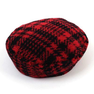 Universelle Chemie Fleece Rotes Karomuster Baskenmütze Baskenmütze