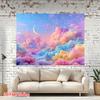 2D Plane 1 Piece of 2D Plane Dreamy Soft-colored Cloud Photography Background Fabric Made of Polyester Material