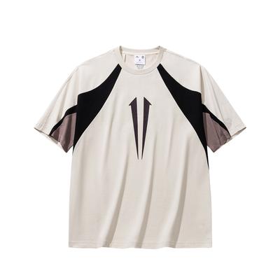 Anta Kyrie Basketball Series Trendy Versatile Sports Casual Loose Knit Couple T-Shirt Unisex Tops Mud-Gray 972611101-2