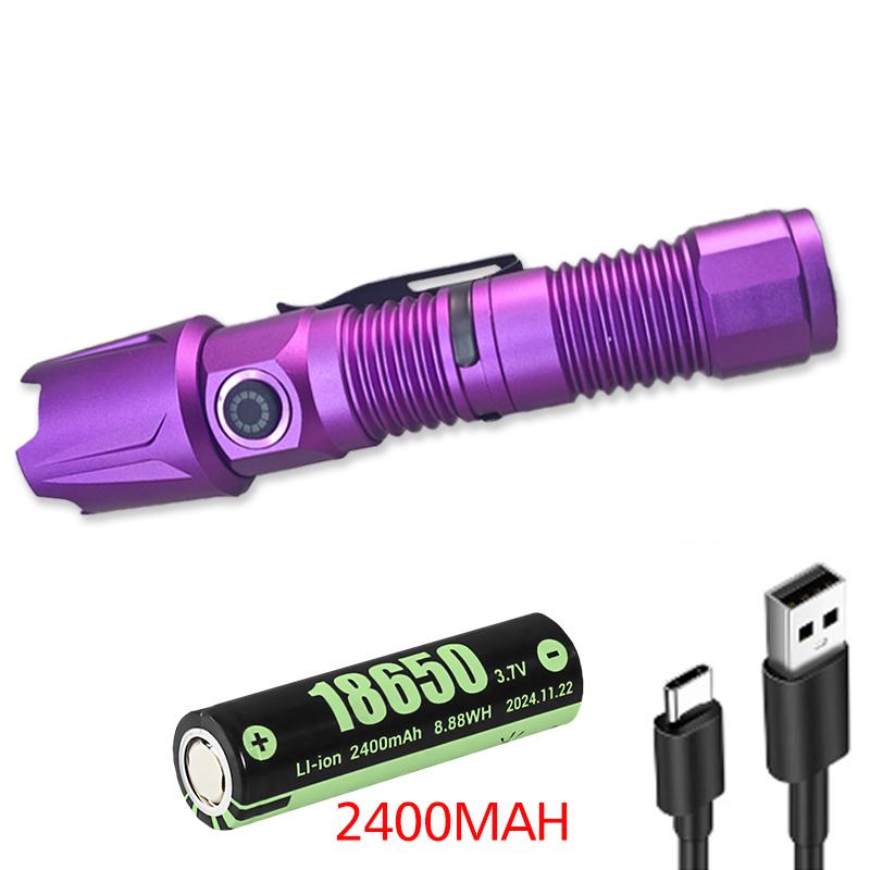 30 Вт 395 нм УФ-фонарик с USB-C зарядкой, мощный черный свет для обнаружения мочи домашних животных и отверждения смолы