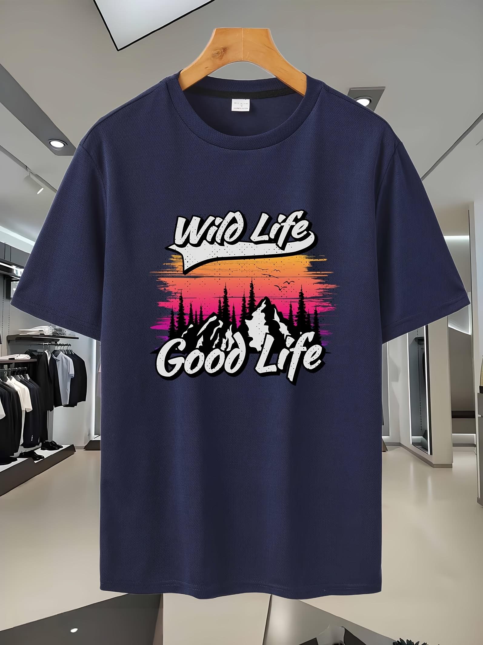 Nature Explorer Graphic T-shirt - Casual & Sporty Short Sleeve XXXXL