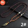 Hi Vintage Charming 12 Styles Mala Tibet Buddhist Long Mantra Wood Beads Sweater Chain Pendant Necklace