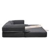 Divano-letto a 2 posti in morbido tessuto a coste, Divano letto da terra convertibile, Divano futon salvaspazio per soggiorno, appartamento e camera degli ospiti