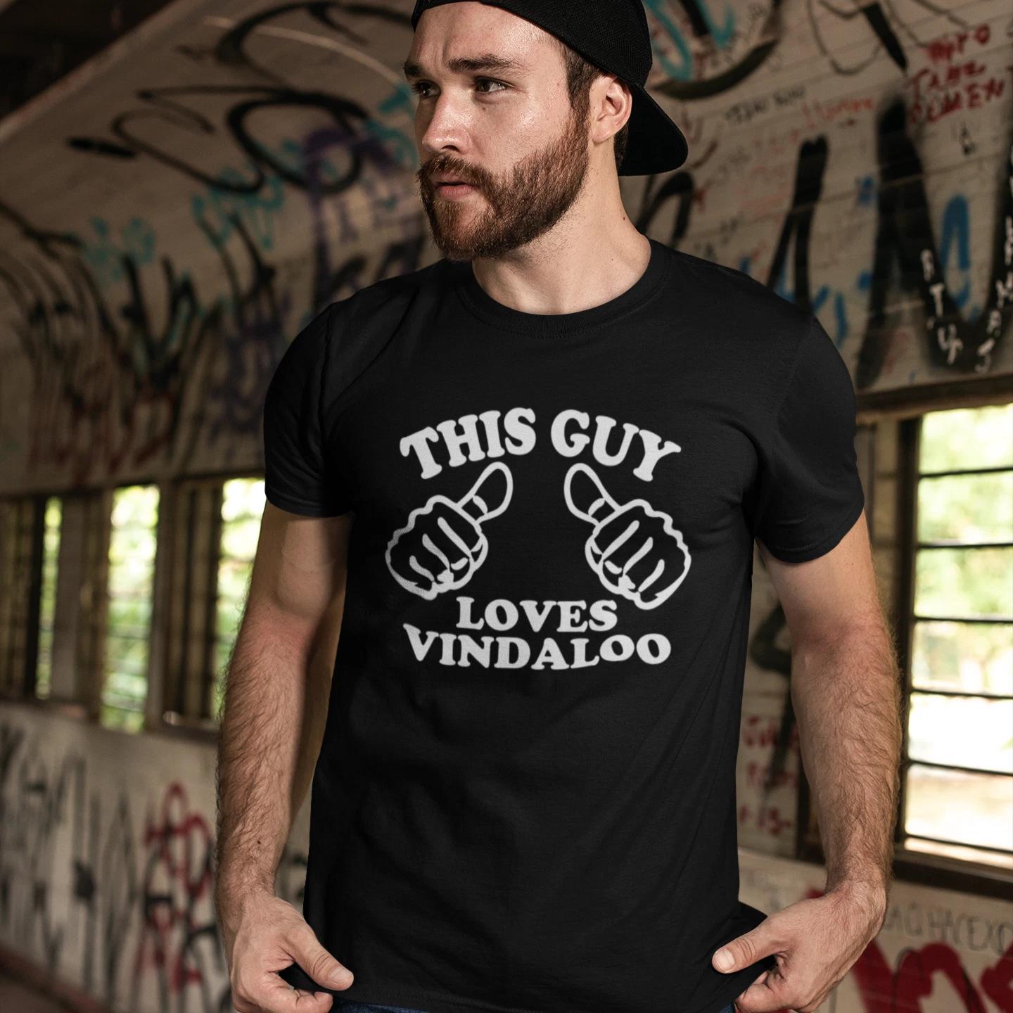 This Guy Loves Vindaloo T-Shirt - curry Indian spicey hot hottest powder husband 2XL