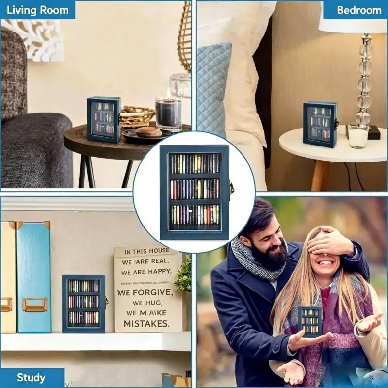 Original Anxiety Bookshelf Wooden Organizer For Stress Relief And Giftgiving