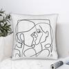 Picasso Abstract Line Art Figures Square Pillow Case Cushion Cover Custom Polyester Decorative Pillowcase For Home 40*40Cm