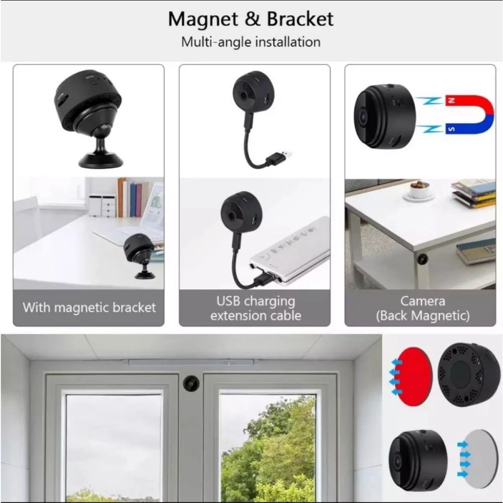 Micro Video Recorder Mini Camera Wireless Design Motion Detection Two-Way Talk Camera Night Vision Alarm System Wireless Camera