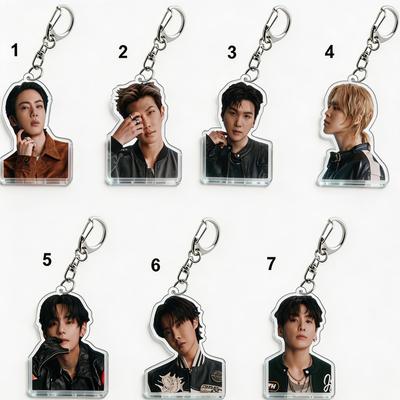 BTS Streetwear Stijl Sleutelhanger, Bangtan Boys Coole Leren Jas Foto Sleutelhanger, Kpop ARMY Fans Tas Hanger, Tas Hanger