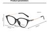 Fashionable Large Frame Cat-eye Colour Changing Myopia Glasses with Prescription Anti-blue Light Personalised Glasses Diopter To -4.0