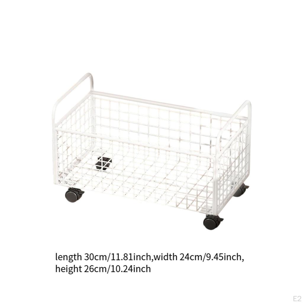 Chariot à livres roulant Rangement bac Utilité pour les dossiers Cartable Articles quotidiens