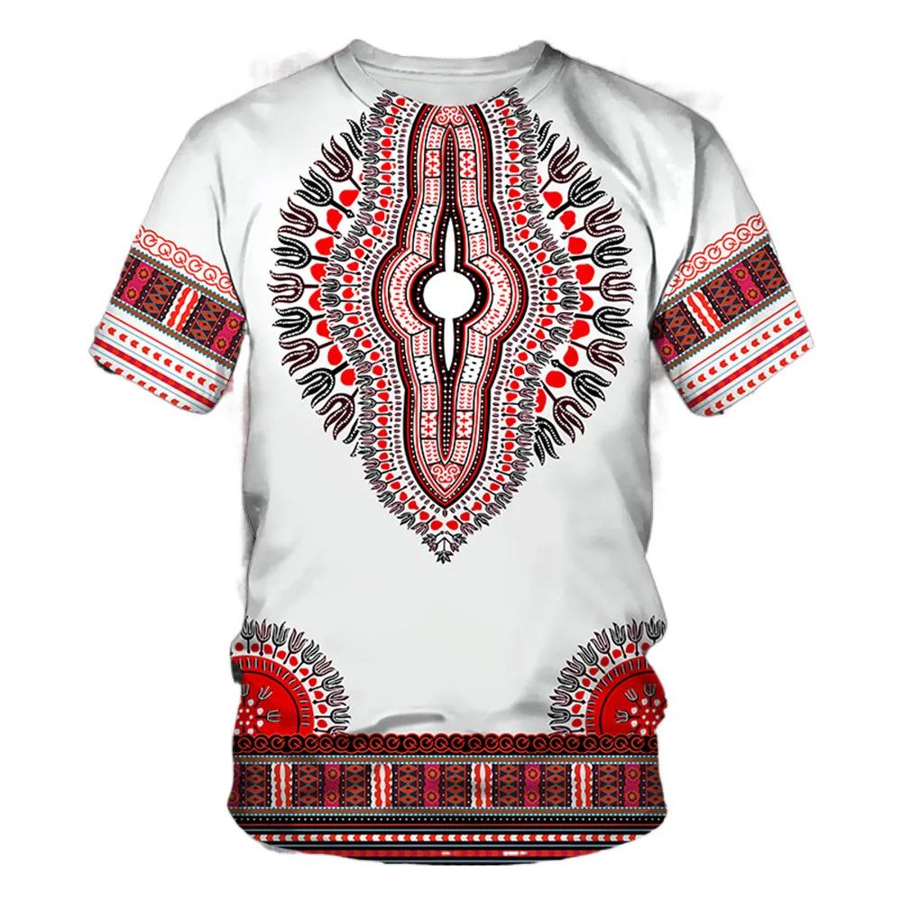 New Summer African Ethnic Style Pattern 3D Print T-Shirts Men Women Tshirt Short Sleeve Oversized Harajuku Tee Top Kid 2025