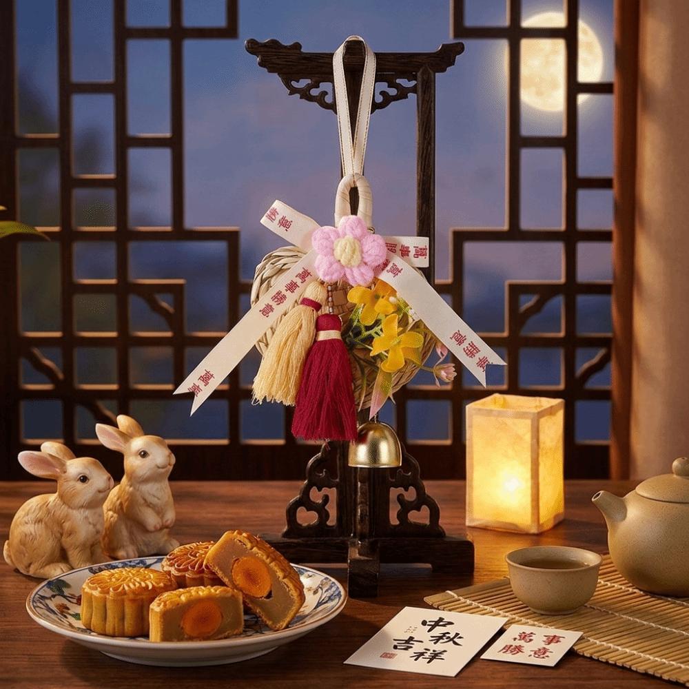 Handmade Flower Tassel Hanging Material Kit Mid-Autumn Festival Decor Holiday Gift