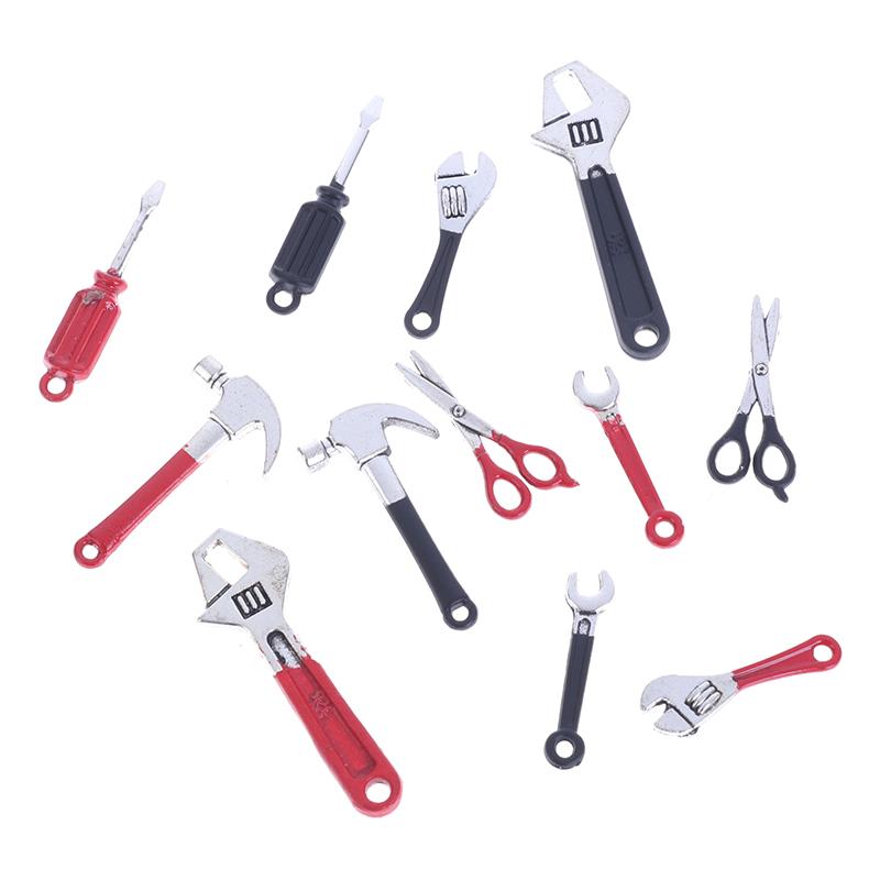 6 Pcs/Set Dollhouse Mini Repair Kits Accessories Hammer Wrench Furniture Toys