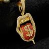 Big Mouth Tongue Out US Dollar Personalized Hip Hop Pendant Full of Diamonds Trendy Necklace for Men and Women Cuban Necklace