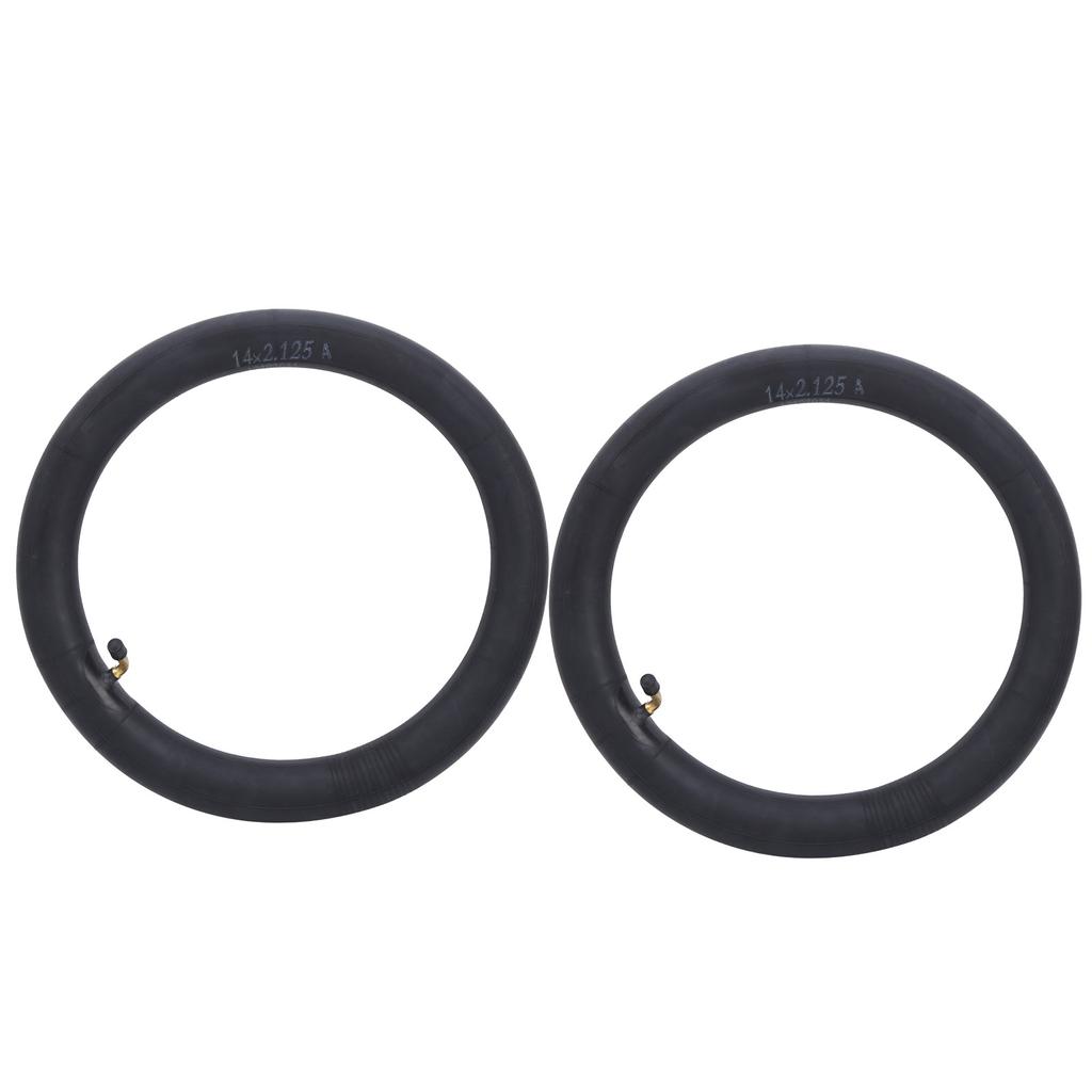 2Pcs Inner Tube Replacement Butyl Rubber Tyre W Bend Valve for Folding Bicycle Bike14x2.125in