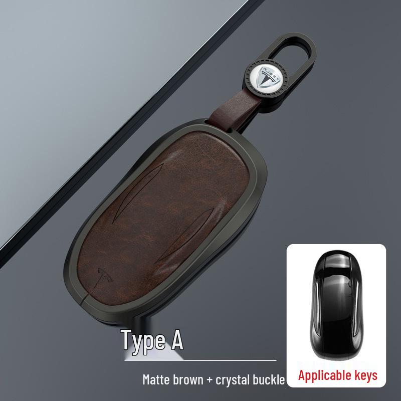 Tesla Key Card Case for Model 3/Y/X/S - Premium Protective Shell with Metal Buckle for Men & Women