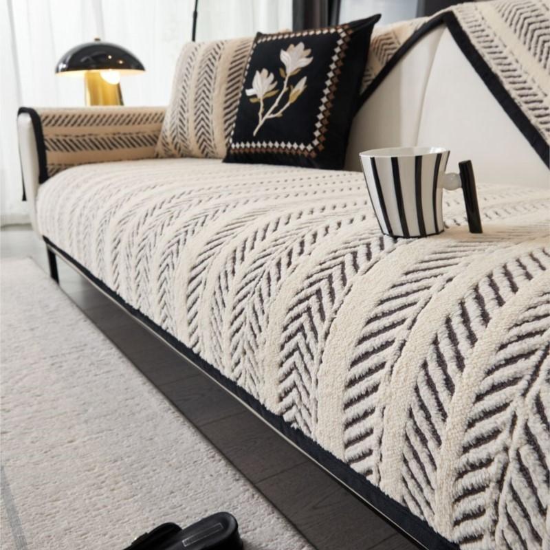 Winter Fishbone Pattern Slipcover Funda Sofa Mats Living Home Non-slip Sofa Cushion Couch Sofa Covers