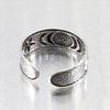 Orris Toe Ring, 925 Sterling Silver, Adjustable Size, Simple Design, Men's (Celestial Body)