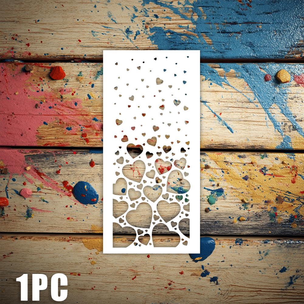 Love Pattern Drawing Stencil: PET Material for Journal Decoration & Spray Painting