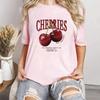 Pink Color Cherry Summer Fashion Tshirts Unisex Unisexga Top Female Anime Y2k Clothing Fashion Graphic Tshirt Unisex Tops