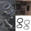 Double Hoop Magnetic Phone Holder with Full Rotation Capability Foldable Metal Construction for Desks
