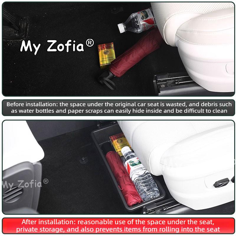 For Geely Galaxy M9 2026 2027 Under‑seat Storage Box for Car Interior Auto Under‑Seat Hidden Space Storage Container Accessories