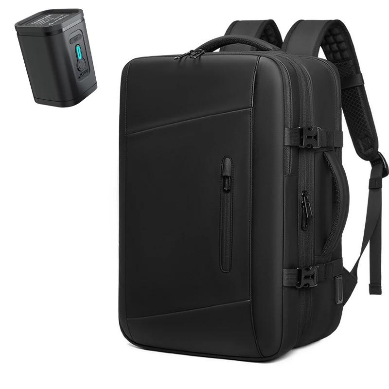 Travel Men Backpack 17 Inch Vacuum Compression Laptop Backpack Large Capacity School Backpack Extended Hiking Business Backpack