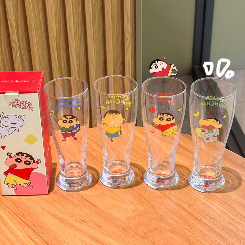 Cute beer cup household large-capacity glass water cup juice cup beverage cup couple pair cup