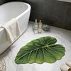 Koupelnová předložka Zelený listový design Protiskluzová podložka Ultra tenká Rychleschnoucí Podložka do koupelny Bezpečná Stabilní opora Tropická dekorace