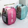 Folding Printed Dirty Laundry Sorting Basket Washing Bathroom Cloth Mesh Storage Bag Frame Bucket Toy Organizers Storage Pouch