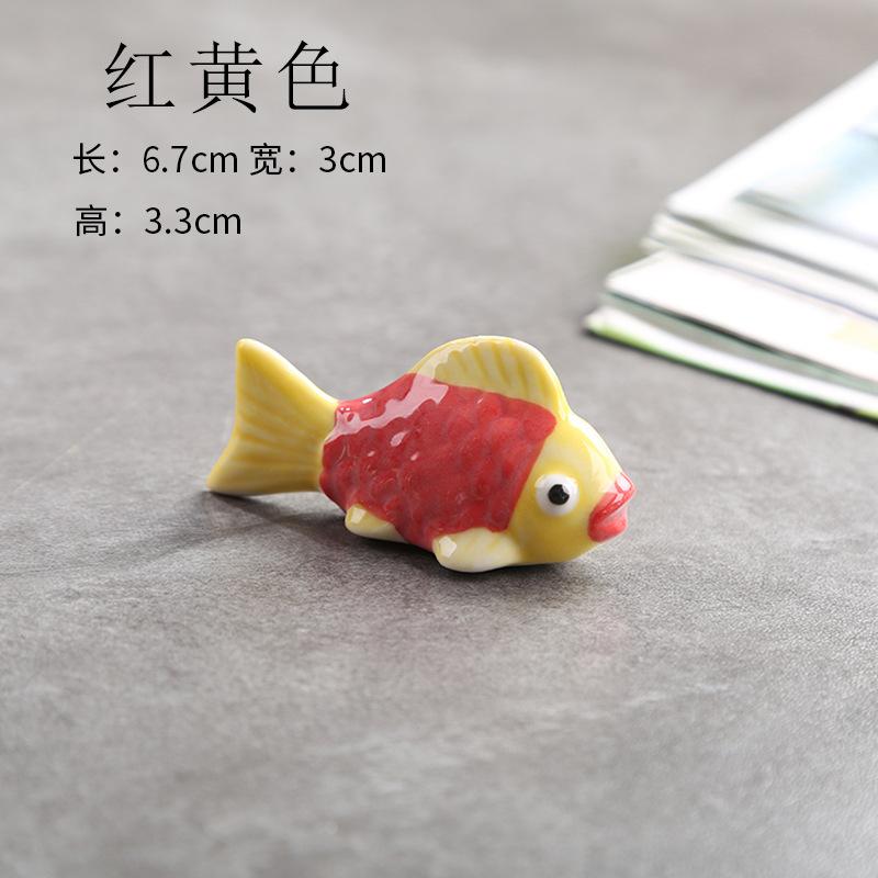 Chopstick Rest Chopsticks Pillow Cartoon Goldfish Forks Holder Kitchen Stand Spoon Rest Ceramic Home Hotel Decoration Pen Holder