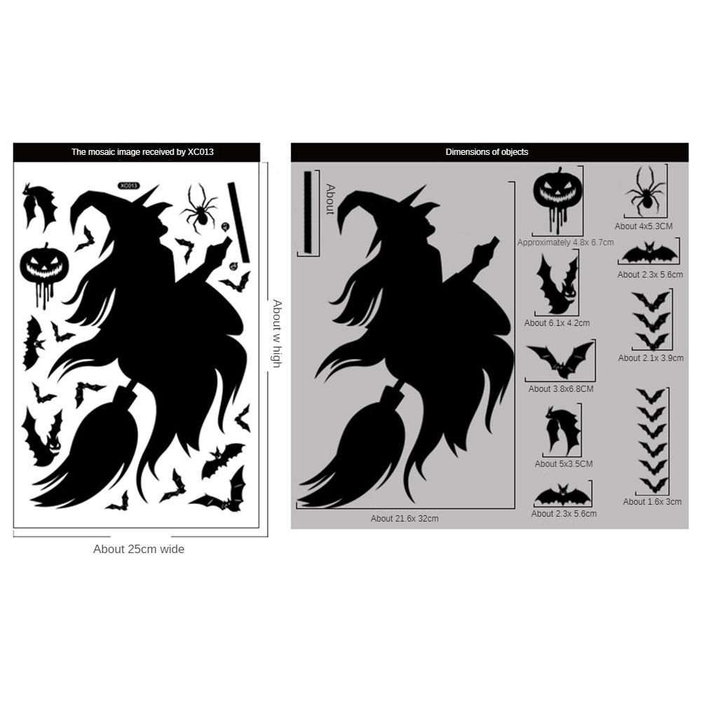 Halloween Stickers Creating A Festive Atmosphere 25*35cm Household Products Ghost Stickers Variety Of Styles Pvc Static Stickers