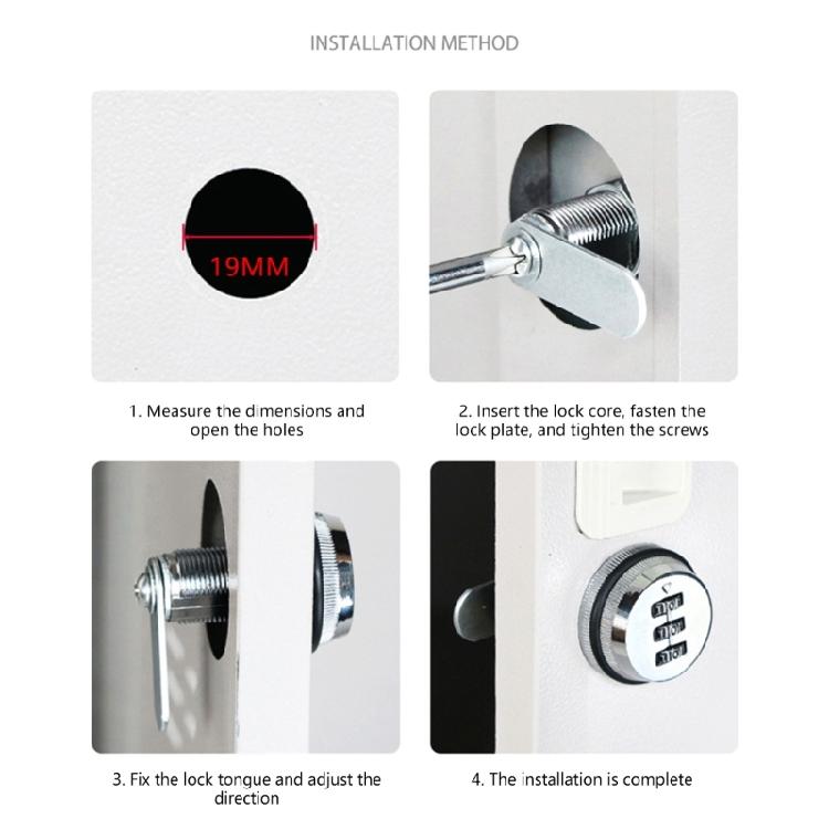 2pcs Elegant 3 Digit Code Cams Lock for Mailbox and Cabinet Sturdy Without Key Zinc Alloy Materials Home Accessory