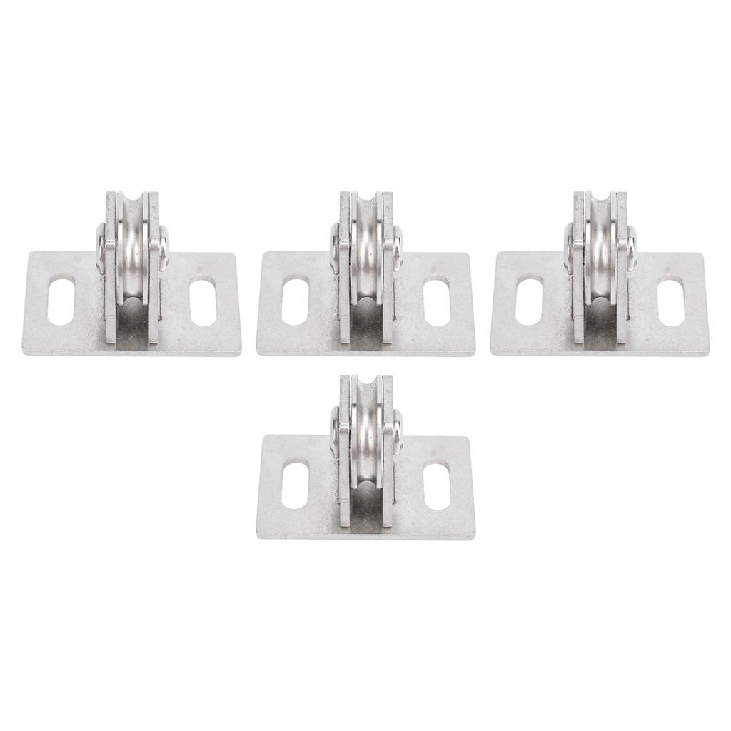 Fixed Pulley Single Silent Dual Bearings Carbon Steel 330lb Load Bearing Wall Mounted Lifting