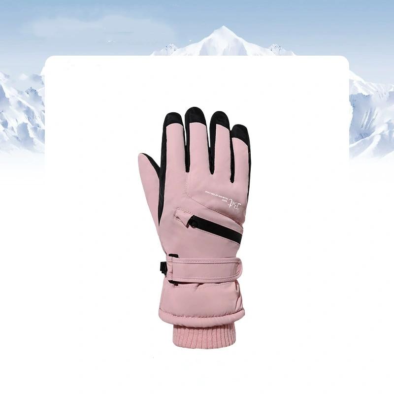 Winter Women Cold Proof Winter Ski Gloves Outdoor Padded Warm Electric Car Riding Gloves Non-slip Waterproof Touch Screen Gloves
