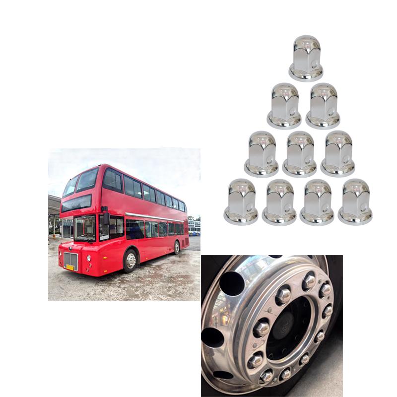 Wheel Nuts Covers 33mm Metal Chrome Plating Universal Bolt Head Protection Cap External Decorative Wheel Rim Screw Trucks Bus