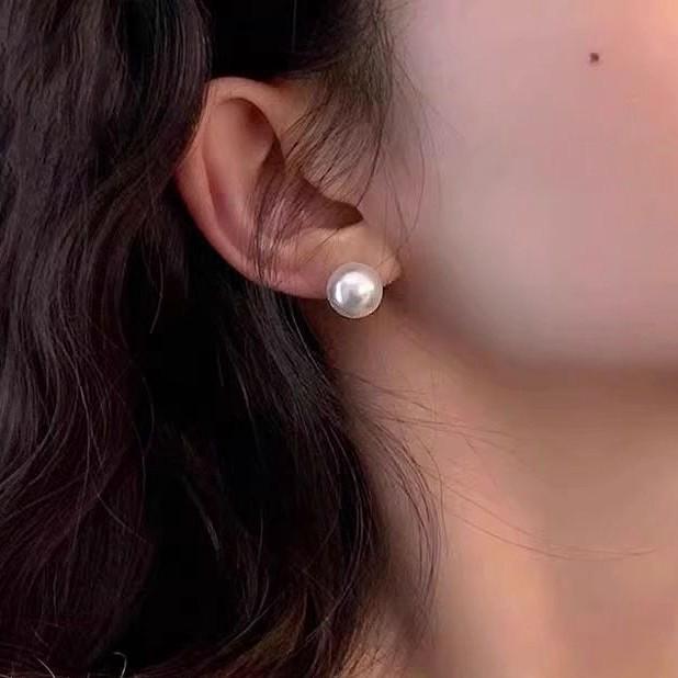 Milky White Pearl Stud Earrings - High-End, Trendy, Light Luxury Design