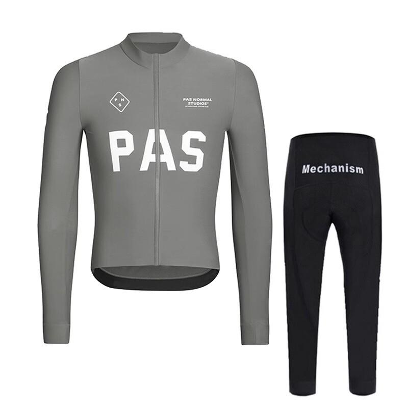 Mens Cycling Thermal Long Sleeve Jersey Bib Pants Set Breathable Warm Fleece Winter Bike Outfit
