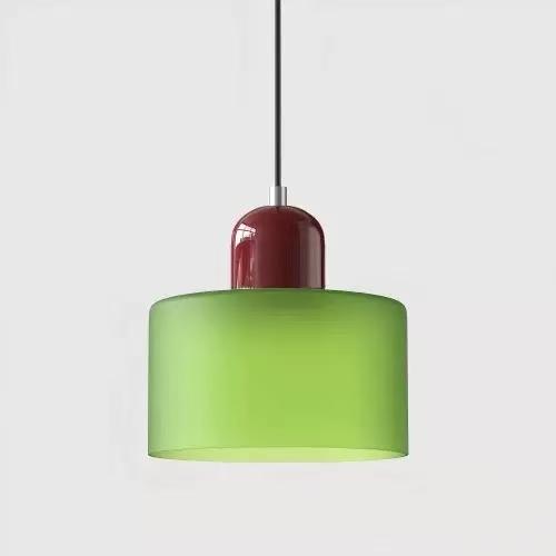 Vintage design kolorowy szklany zwis Nordic luksusowa restauracja dekoracja domu różowy pomarańczowy zielony biały zwis